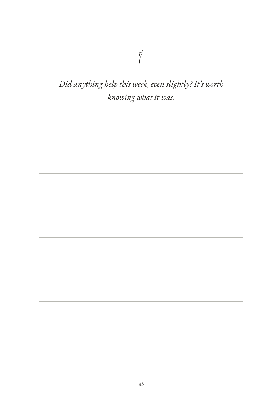 A real prompt page with ruled lines